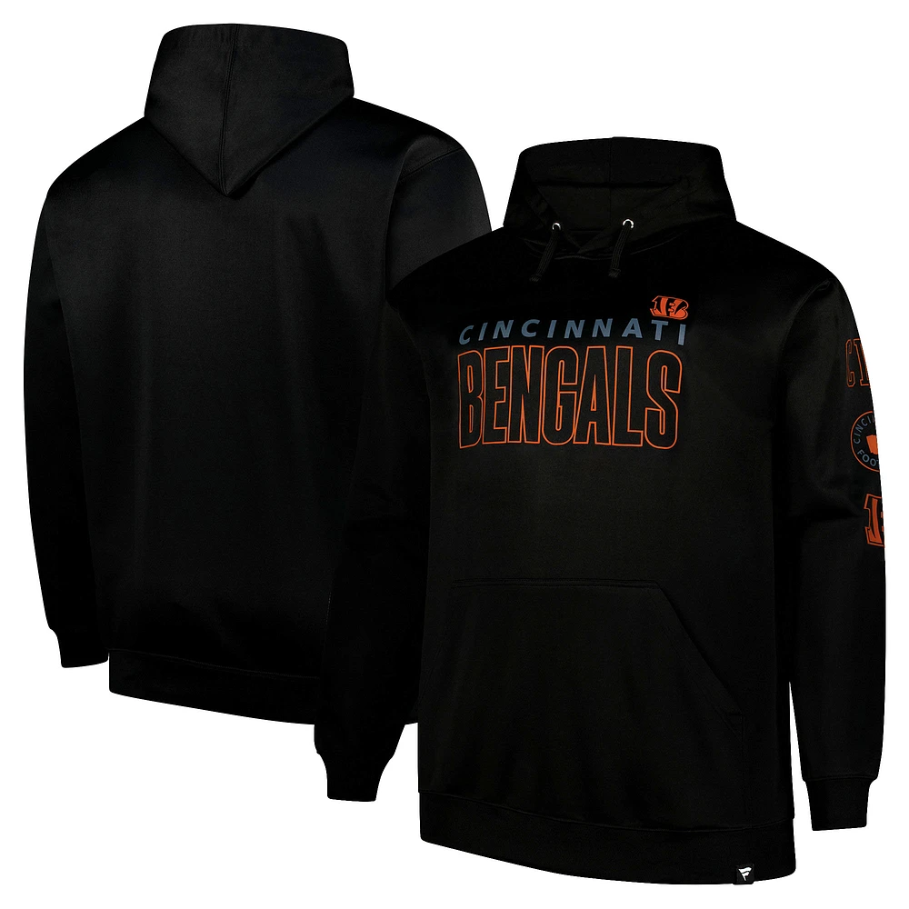 Men's Fanatics Black Cincinnati Bengals Big & Tall Fleece Pullover Hoodie