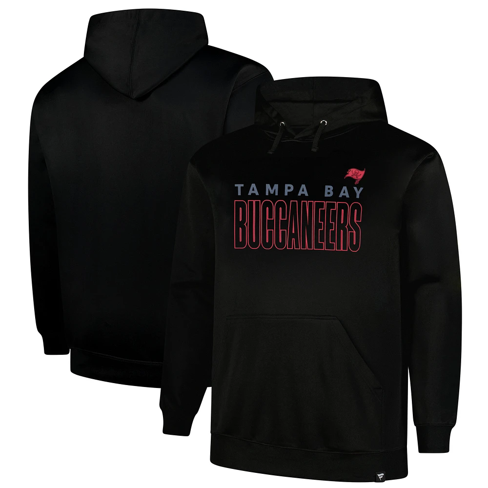 Men's Fanatics Black Tampa Bay Buccaneers Big & Tall Fleece Pullover Hoodie