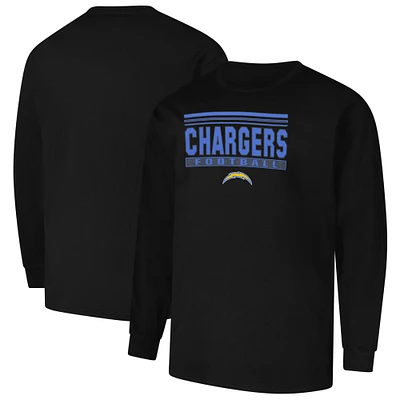 Men's Profile Black Los Angeles Chargers Big & Tall Pop Long Sleeve T-Shirt