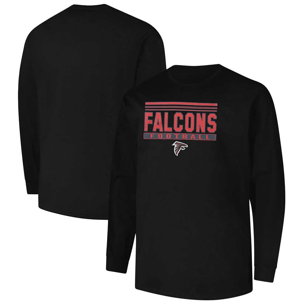 Men's Profile Black Atlanta Falcons Big & Tall Pop Long Sleeve T-Shirt