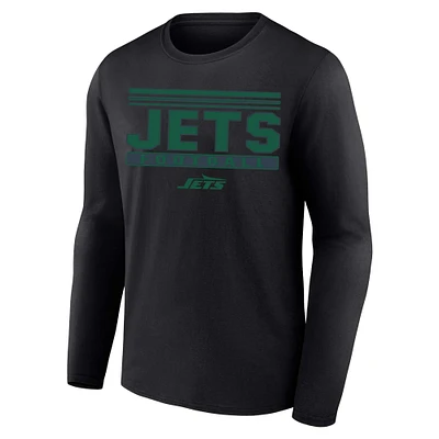Men's Profile Black New York Jets Big & Tall Pop Long Sleeve T-Shirt