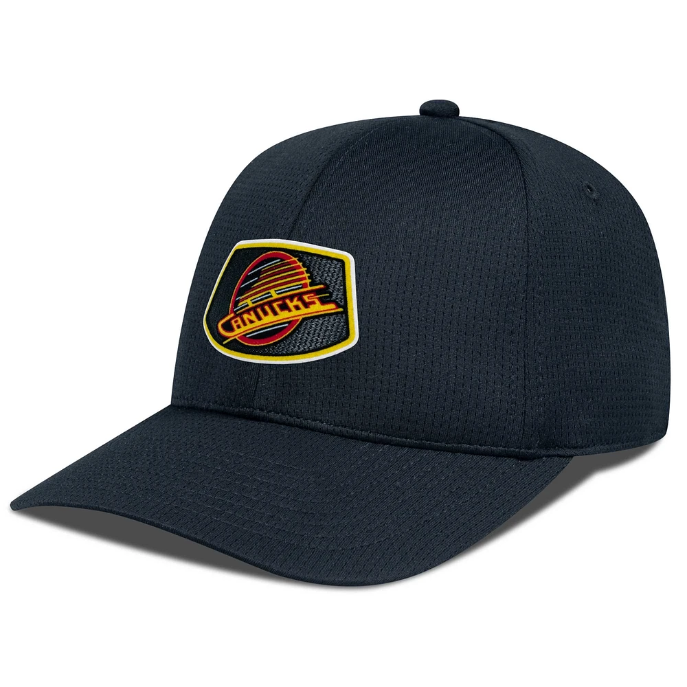 Men's Levelwear Black Vancouver Canucks Retro Skylight Zephyr Adjustable Hat