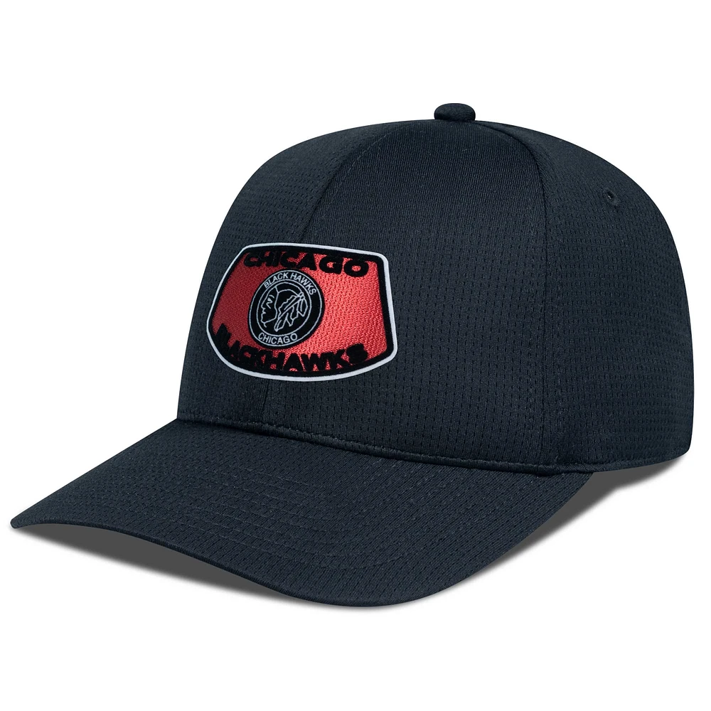 Men's Levelwear Black Chicago Blackhawks Retro Skylight Zephyr Adjustable Hat