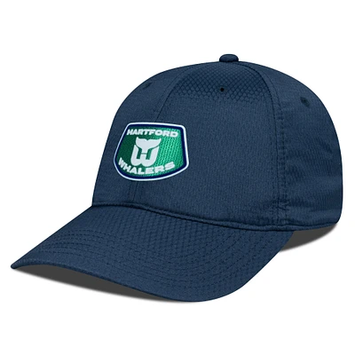 Men's Levelwear Navy Hartford Whalers Retro Skylight Matrix Adjustable Hat