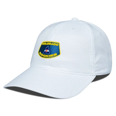 Men's Levelwear White Colorado Rockies Retro Skylight Matrix Adjustable Hat