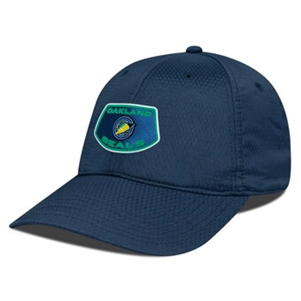 Men's Levelwear Navy Oakland Seals Retro Skylight Matrix Adjustable Hat