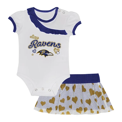 Newborn & Infant Baltimore Ravens Love My Team Bodysuit & Skirt Set