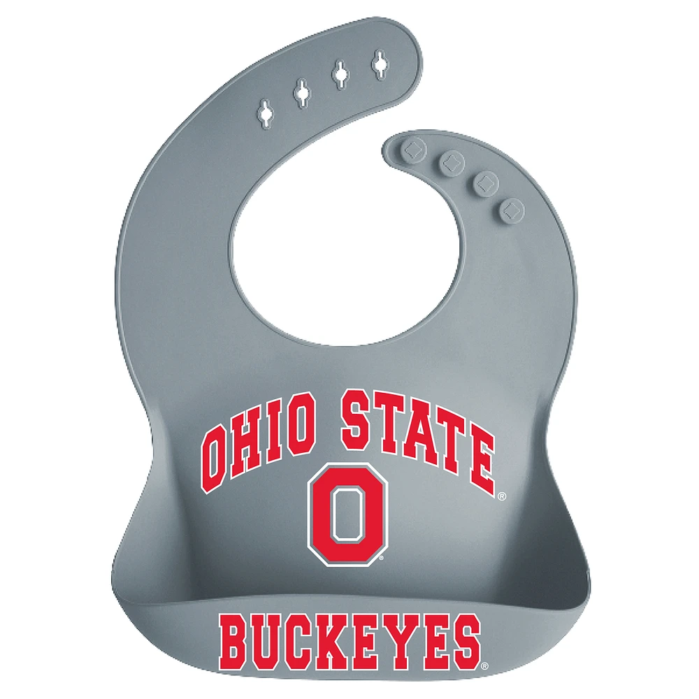 Infant Garb Ohio State Buckeyes Silicone Crumb Catcher Bib