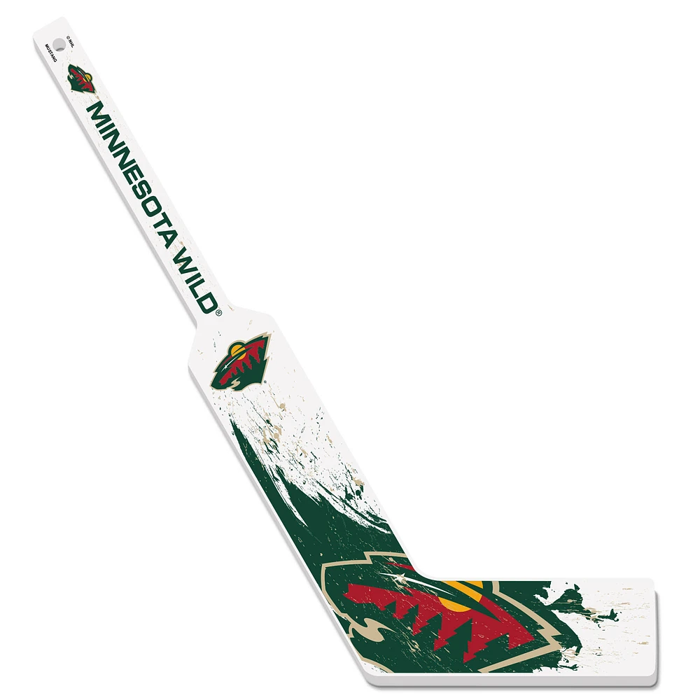 Minnesota Wild Goalie Splatter Mini Hockey Stick