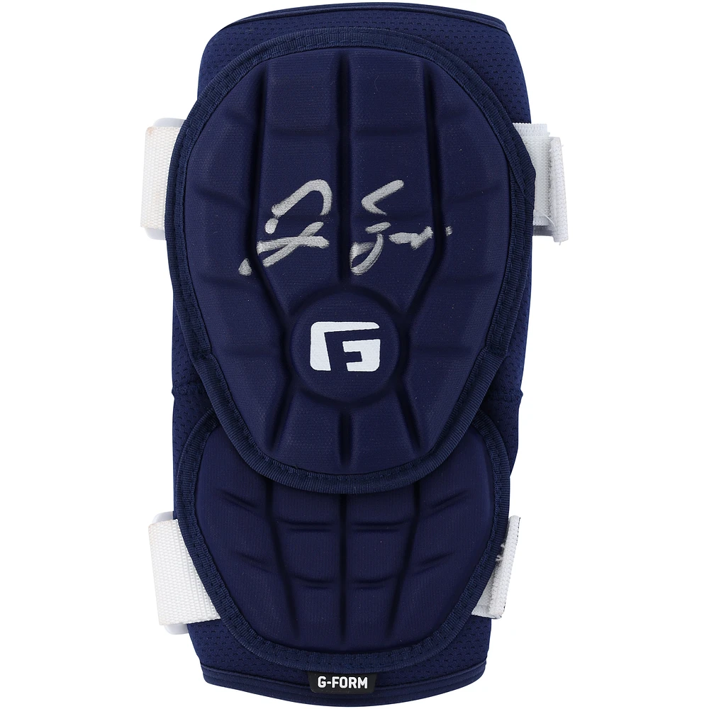 George Springer Toronto Blue Jays Autographed Game-Used Navy Elbow Guard from the 2023 MLB Season