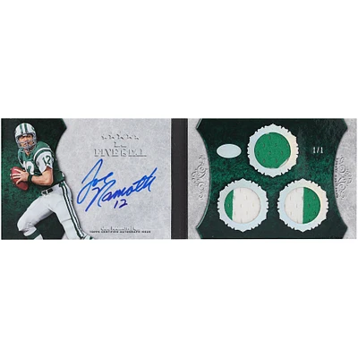 Joe Namath New York Jets Autographed 2010 Topps Five Star Triple Relic #SB-JN #1/1 Card