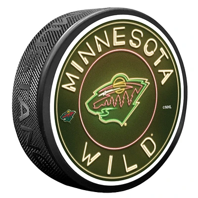 Minnesota Wild Neon Replicated Puck