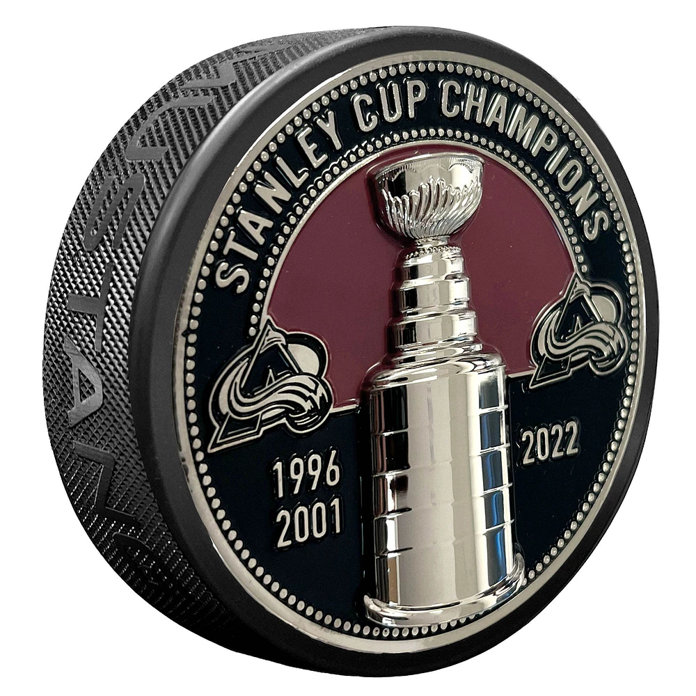 Colorado Avalanche Stanley Cup Medallion Puck