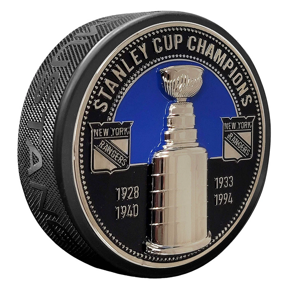 New York Rangers Stanley Cup Medallion Puck