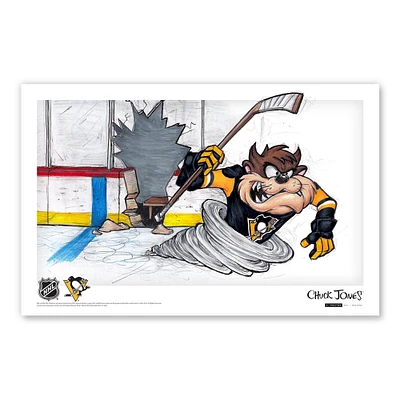 Tasmanian Devil Pittsburgh Penguins 11" x 17" Looney Tunes Poster Print