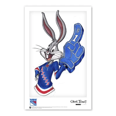 Bugs Bunny New York Rangers 11" x 17" Looney Tunes Poster Print