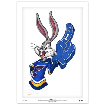 Bugs Bunny St. Louis Blues 14" x 20" Looney Tunes Fine Art Print - Limited Edition