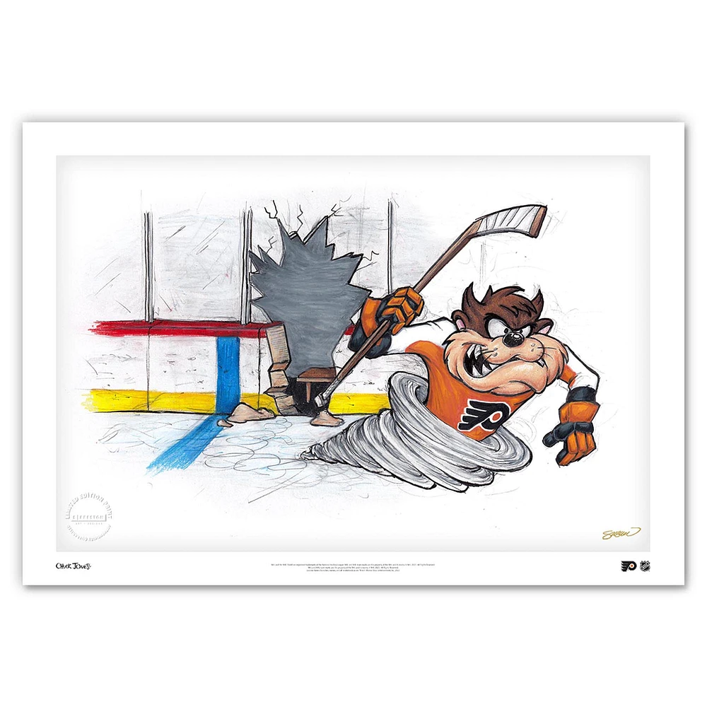 Tasmanian Devil Philadelphia Flyers 24" x 36" Looney Tunes Fine Art Print - Limited Edition