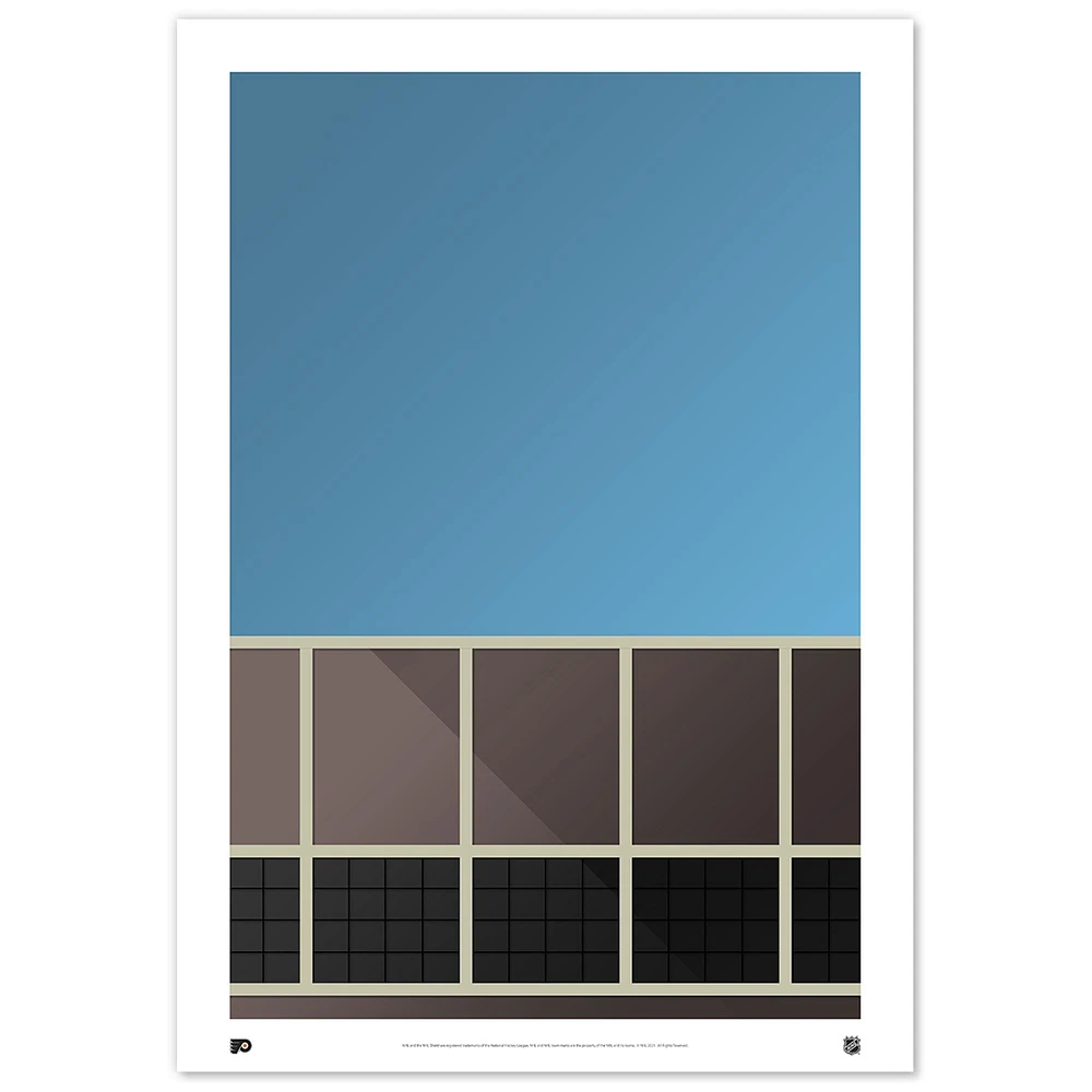 Philadelphia Flyers 24" x 36" Minimalist Stadium Fine Art Print