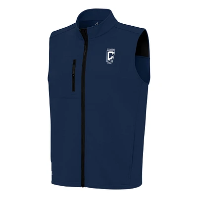 Men's Antigua Navy Columbus Crew Demand Full-Zip Vest