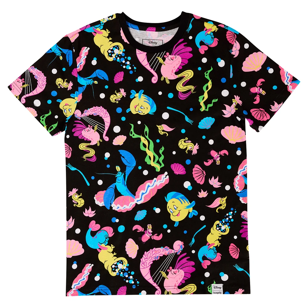 Unisex Loungefly Black The Little Mermaid 35th Anniversary Life Is Bubbles T-Shirt