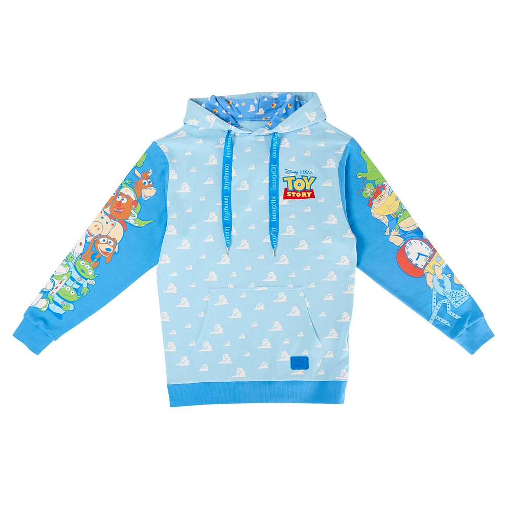 Unisex Loungefly Light Blue Toy Story Good vs. Baddies Pullover Hoodie