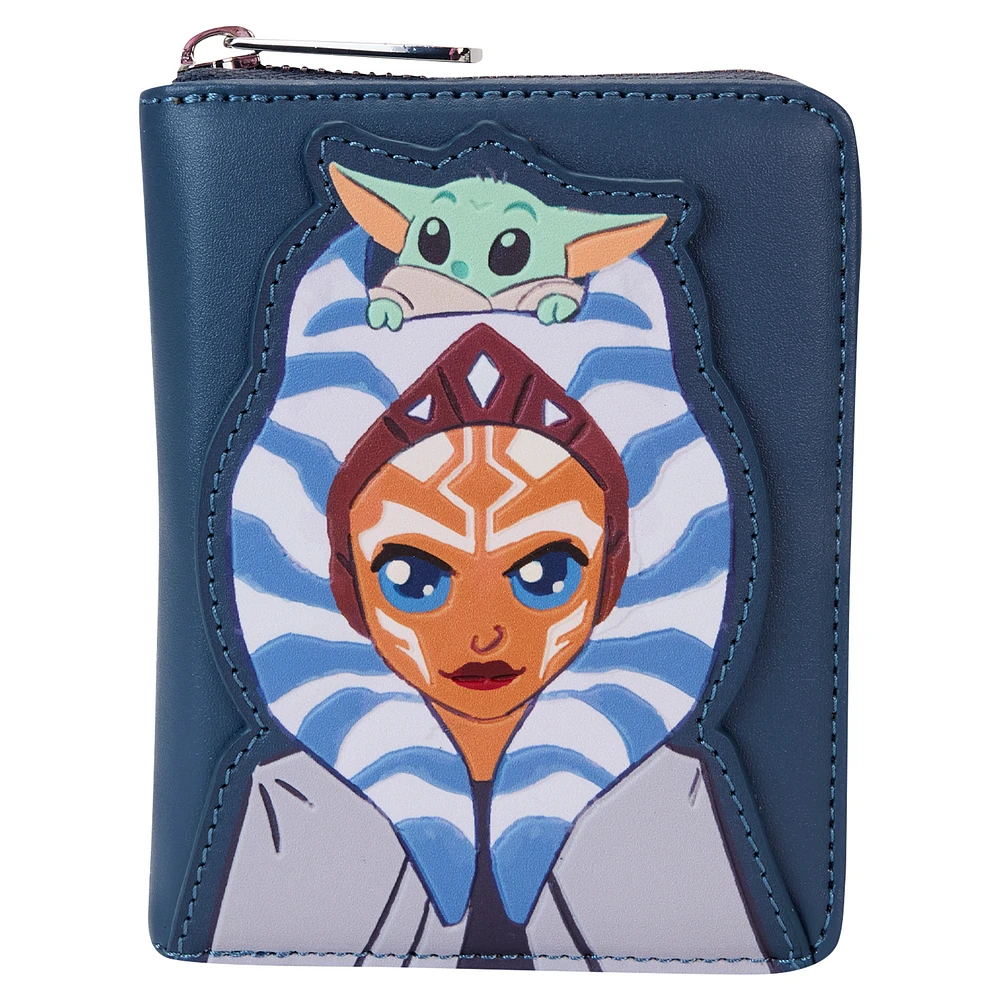 Loungefly The Mandalorian Ahsoka and Grogu Precious Cargo Zip-Around Wallet