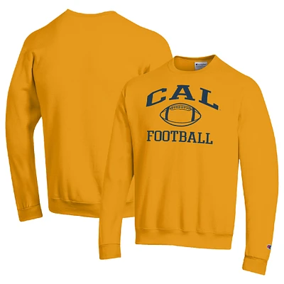 Men's Champion Gold Cal Bears Football Icon Pullover Sweatshirt