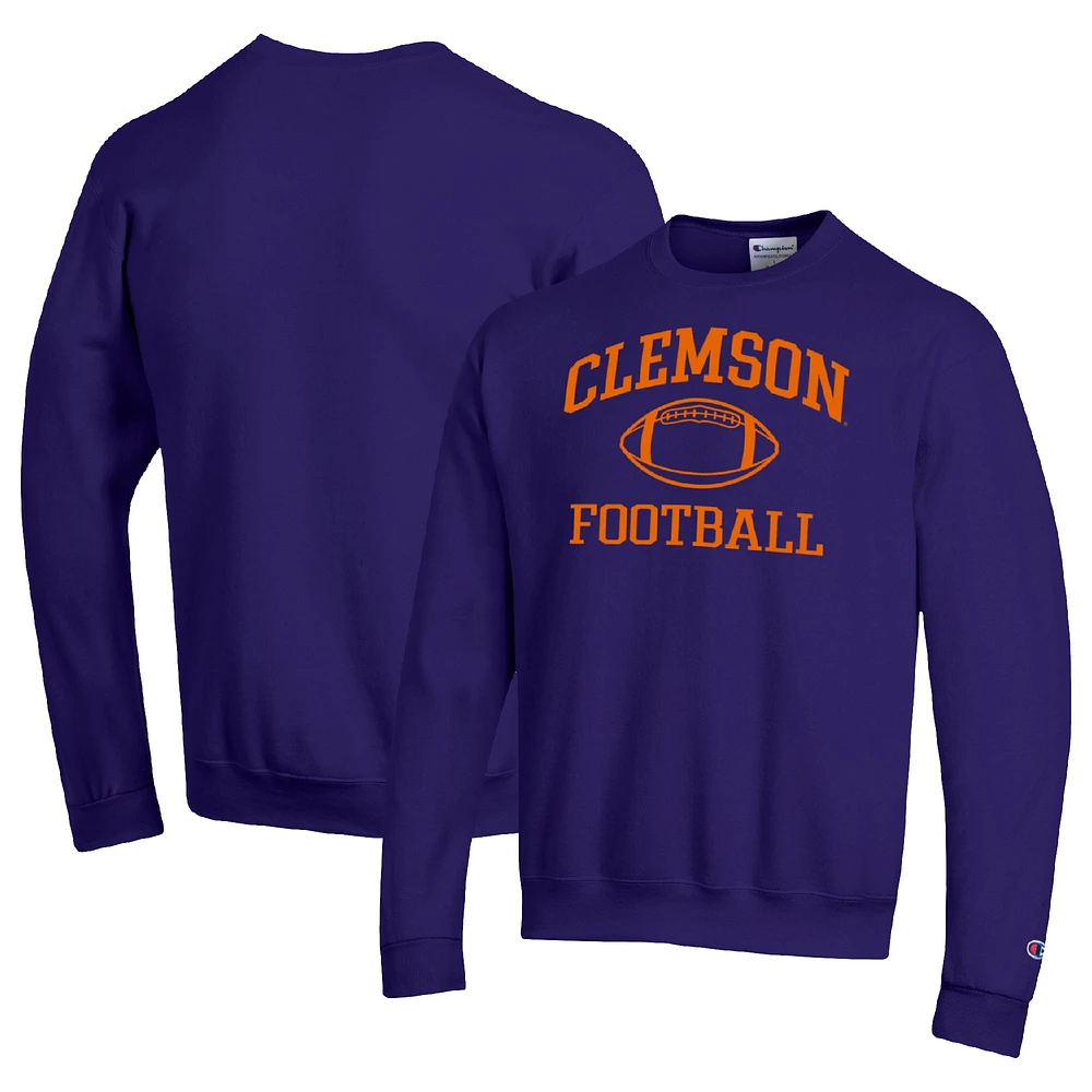 Men's Champion Clemson Tigers Football Icon Pullover Sweatshirt