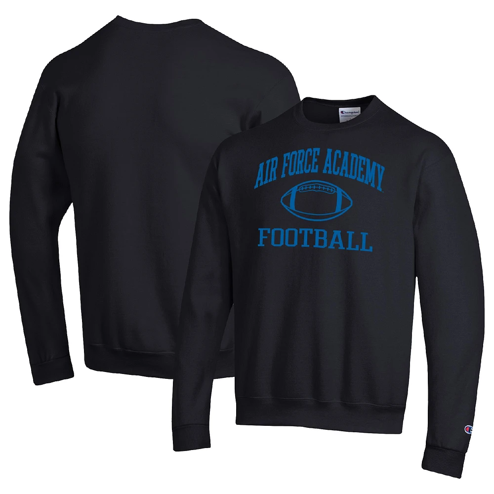 Men's Champion Black Air Force Falcons Football Icon Pullover Sweatshirt