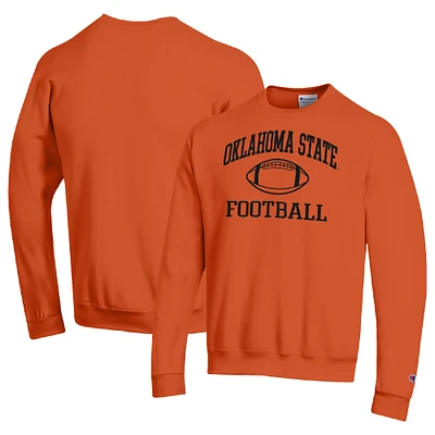 Men's Champion Orange Oklahoma State Cowboys Football Icon Pullover Sweatshirt