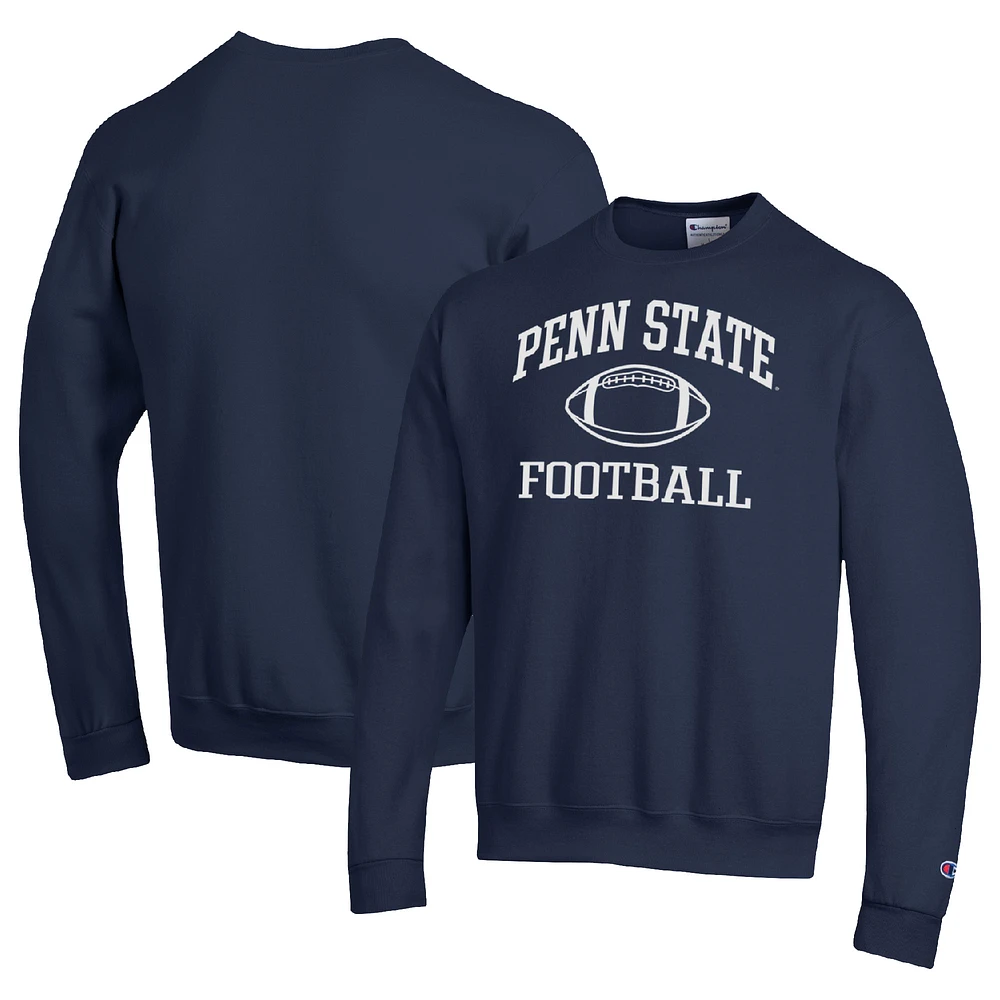 Men's Champion Navy Penn State Nittany Lions Football Icon Pullover Sweatshirt
