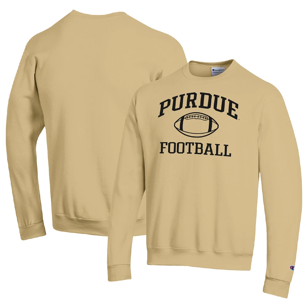 Men's Champion Gold Purdue Boilermakers Football Icon Pullover Sweatshirt