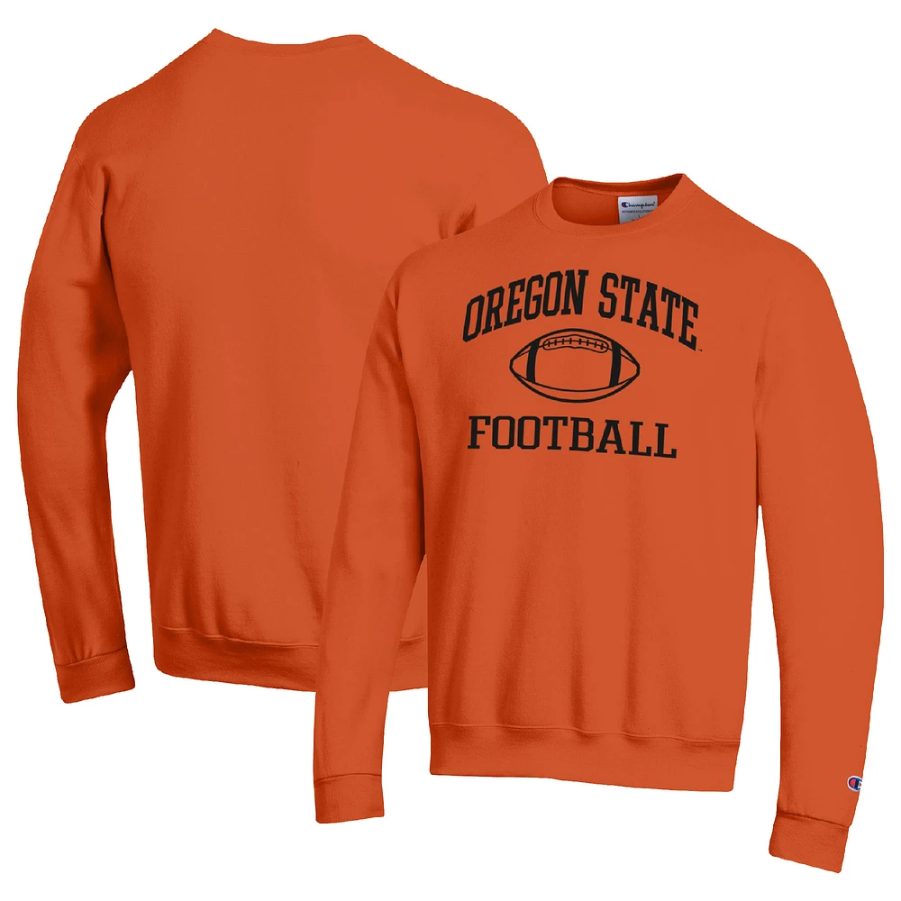Men's Champion Orange Oregon State Beavers Football Icon Pullover Sweatshirt