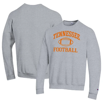 Men's Champion Heather Gray Tennessee Volunteers Football Icon Pullover Sweatshirt