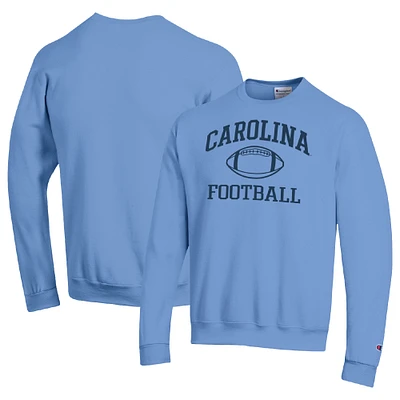 Men's Champion Carolina Blue North Tar Heels Football Icon Pullover Sweatshirt