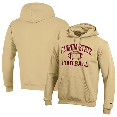 Men's Champion Gold Florida State Seminoles Football Icon Pullover Hoodie