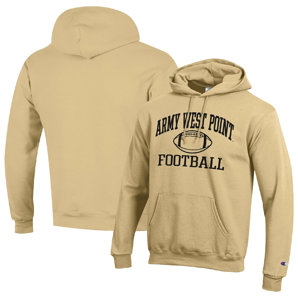 Men's Champion Gold Army Black Knights Football Icon Pullover Hoodie