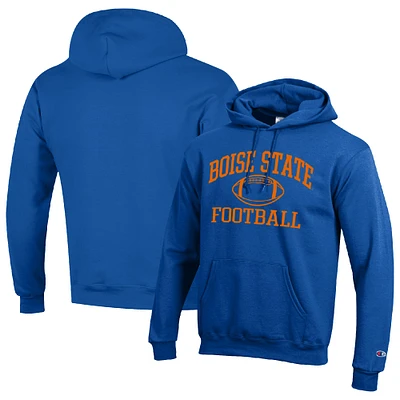 Men's Champion Royal Boise State Broncos Football Icon Pullover Hoodie