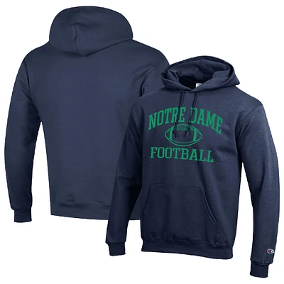 Men's Champion Navy Notre Dame Fighting Irish Football Icon Pullover Hoodie