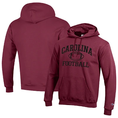 Men's Champion Garnet South Carolina Gamecocks Football Icon Pullover Hoodie