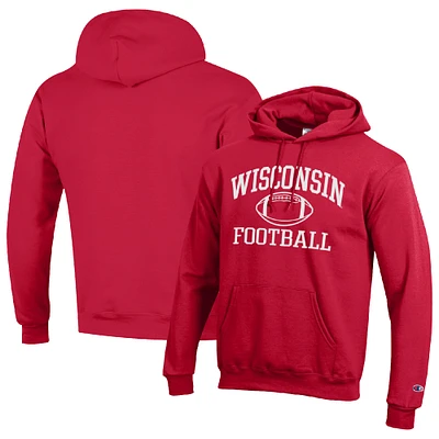 Men's Champion Wisconsin Badgers Football Icon Pullover Hoodie