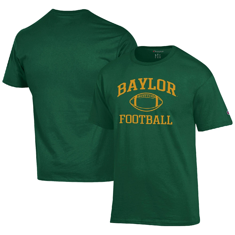 Men's Champion Green Baylor Bears Football Icon T-Shirt