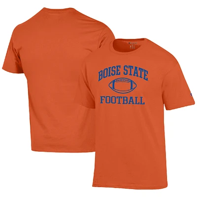 Men's Champion Orange Boise State Broncos Football Icon T-Shirt