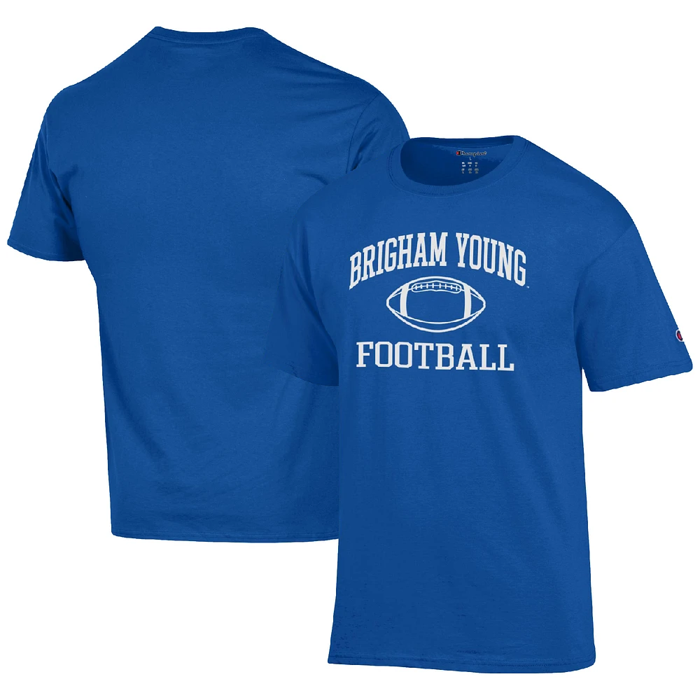 Men's Champion Royal BYU Cougars Football Icon T-Shirt