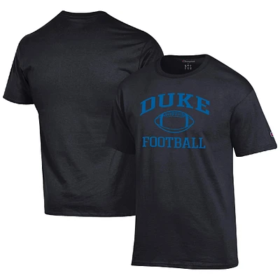 Men's Champion Black Duke Blue Devils Football Icon  T-Shirt