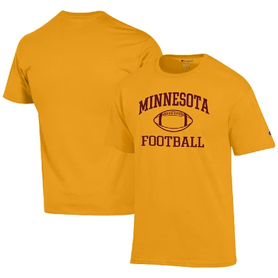 Men's Champion Gold Minnesota Golden Gophers Football Icon T-Shirt