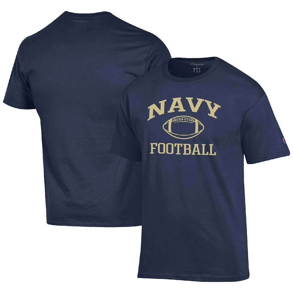 Men's Champion Navy Midshipmen Football Icon T-Shirt