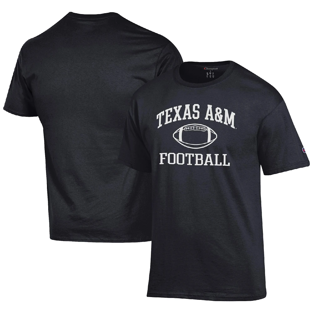 Men's Champion Black Texas A&M Aggies Football Icon T-Shirt