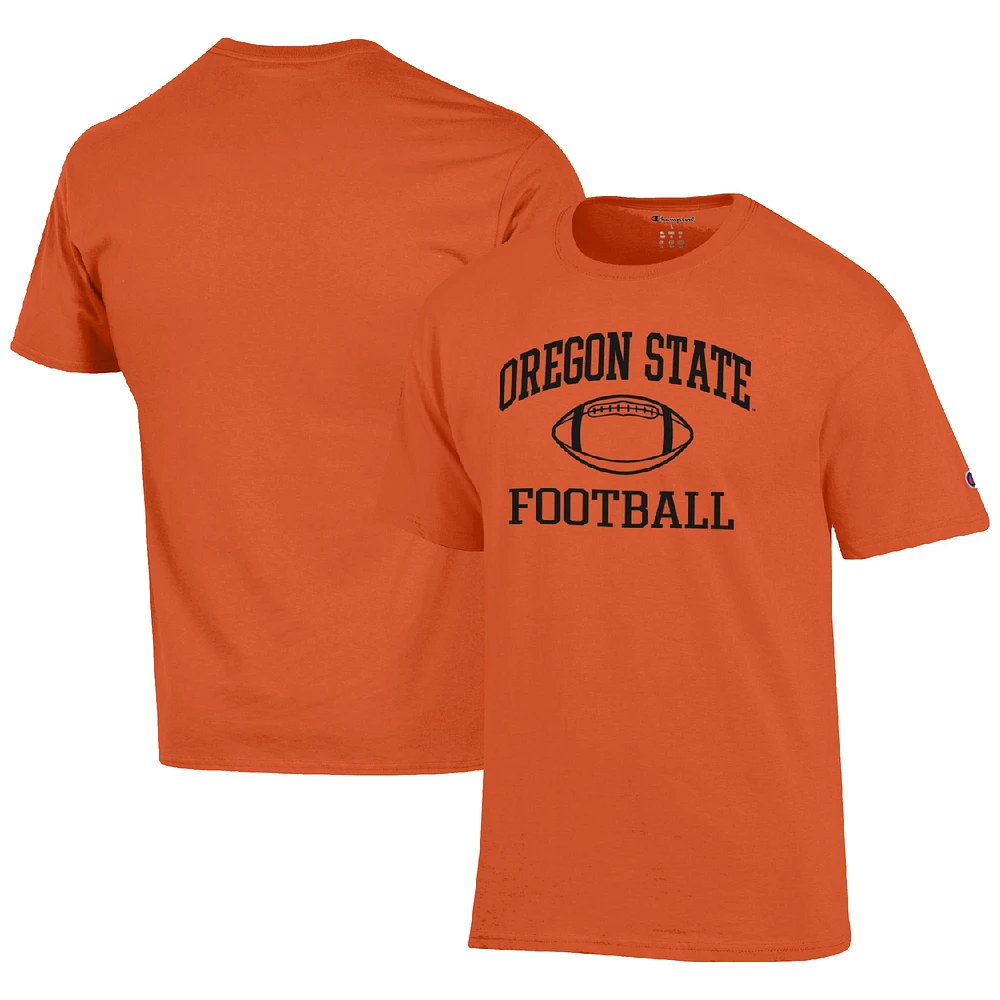Men's Champion Orange Oregon State Beavers Football Icon T-Shirt